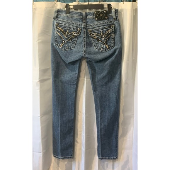 Miss Me JW569052 Women's Size 30 Medium Wash Flap Pockets Skinny Jeans - Picture 1 of 12